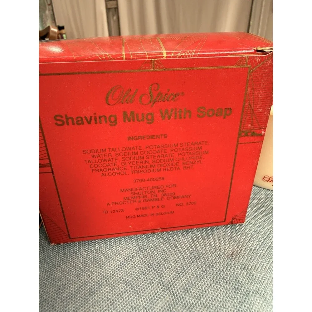 Vintage Old Spice Shaving Mug Refill Soap 3 Oz Lot of 2 w/ Brush Shulton